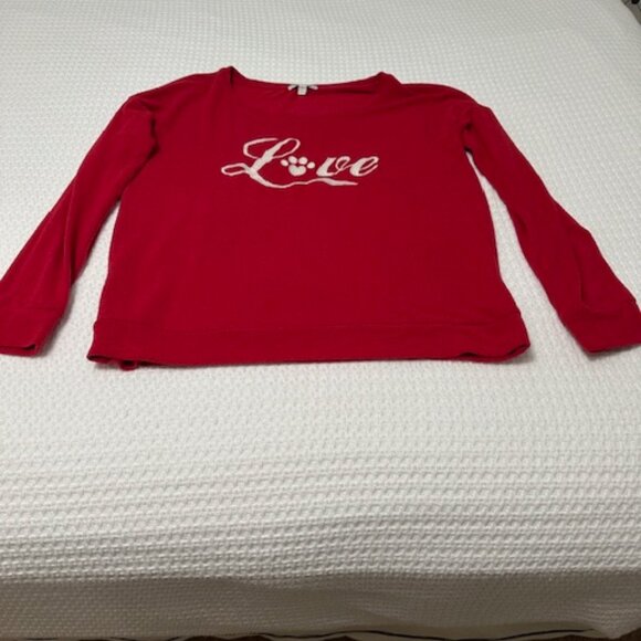 P.J. Salvage Red Love Sweatshirt - Picture 1 of 5